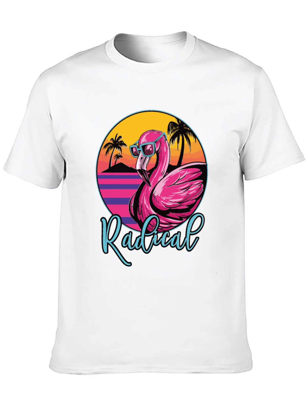 Radical Flamingo Graphic Tee - Retro Summer Vibes