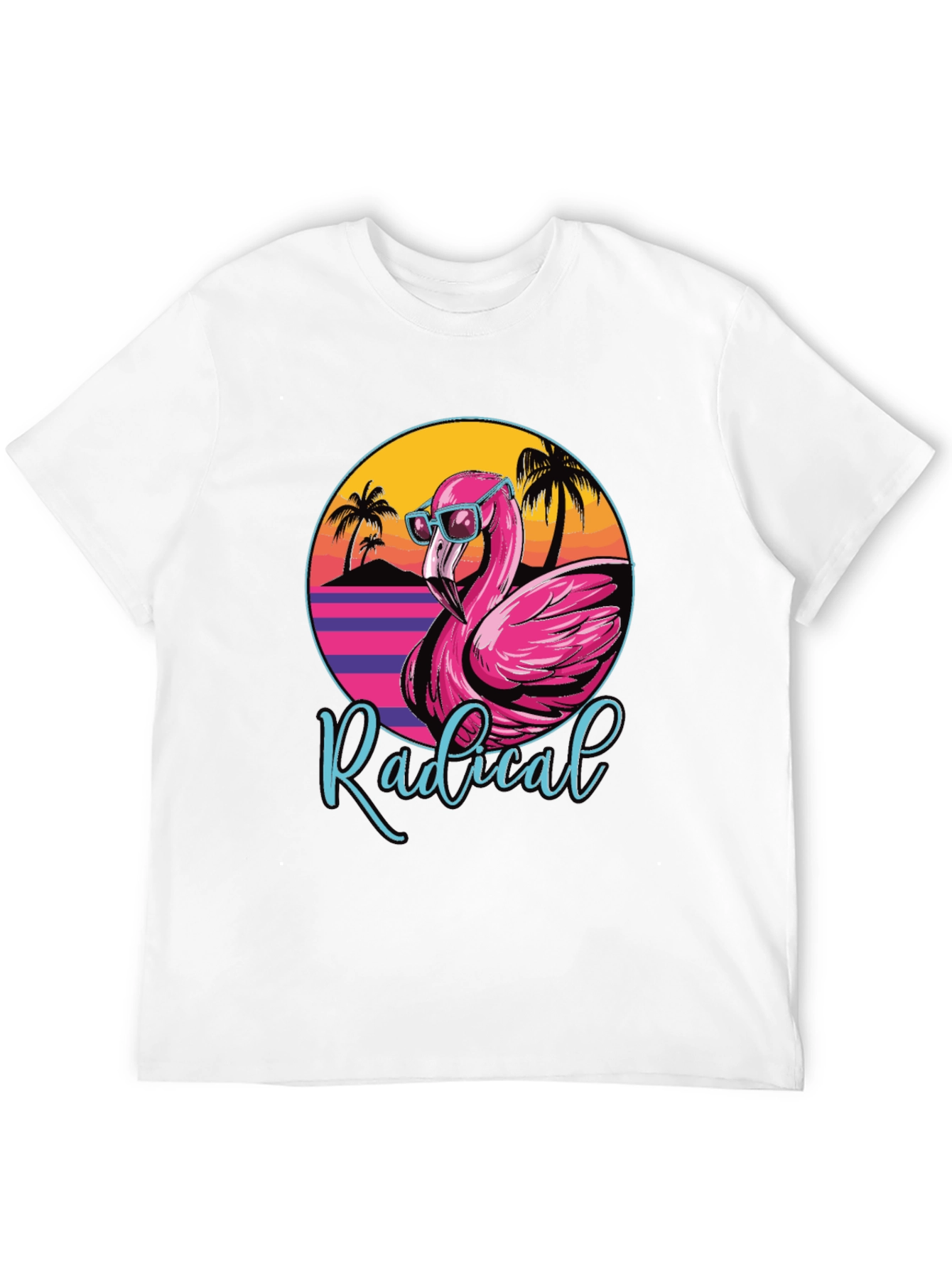 Radical Flamingo Graphic Tee - Retro Summer Vibes