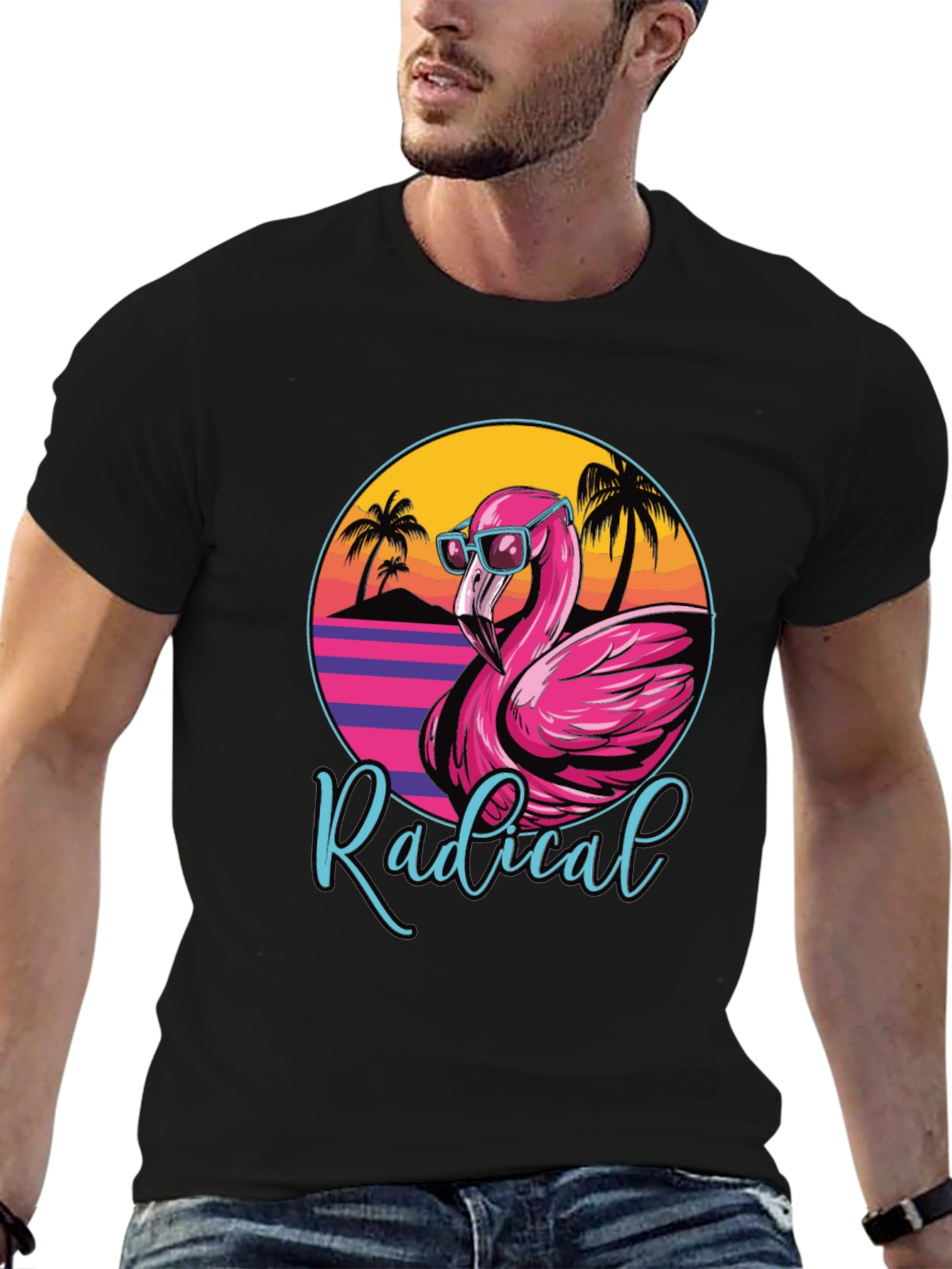 Radical Flamingo Graphic Tee - Retro Summer Vibes