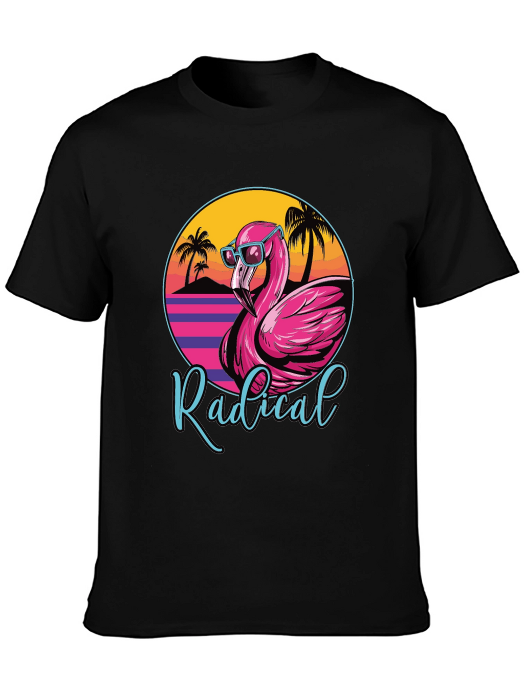 Radical Flamingo Graphic Tee - Retro Summer Vibes