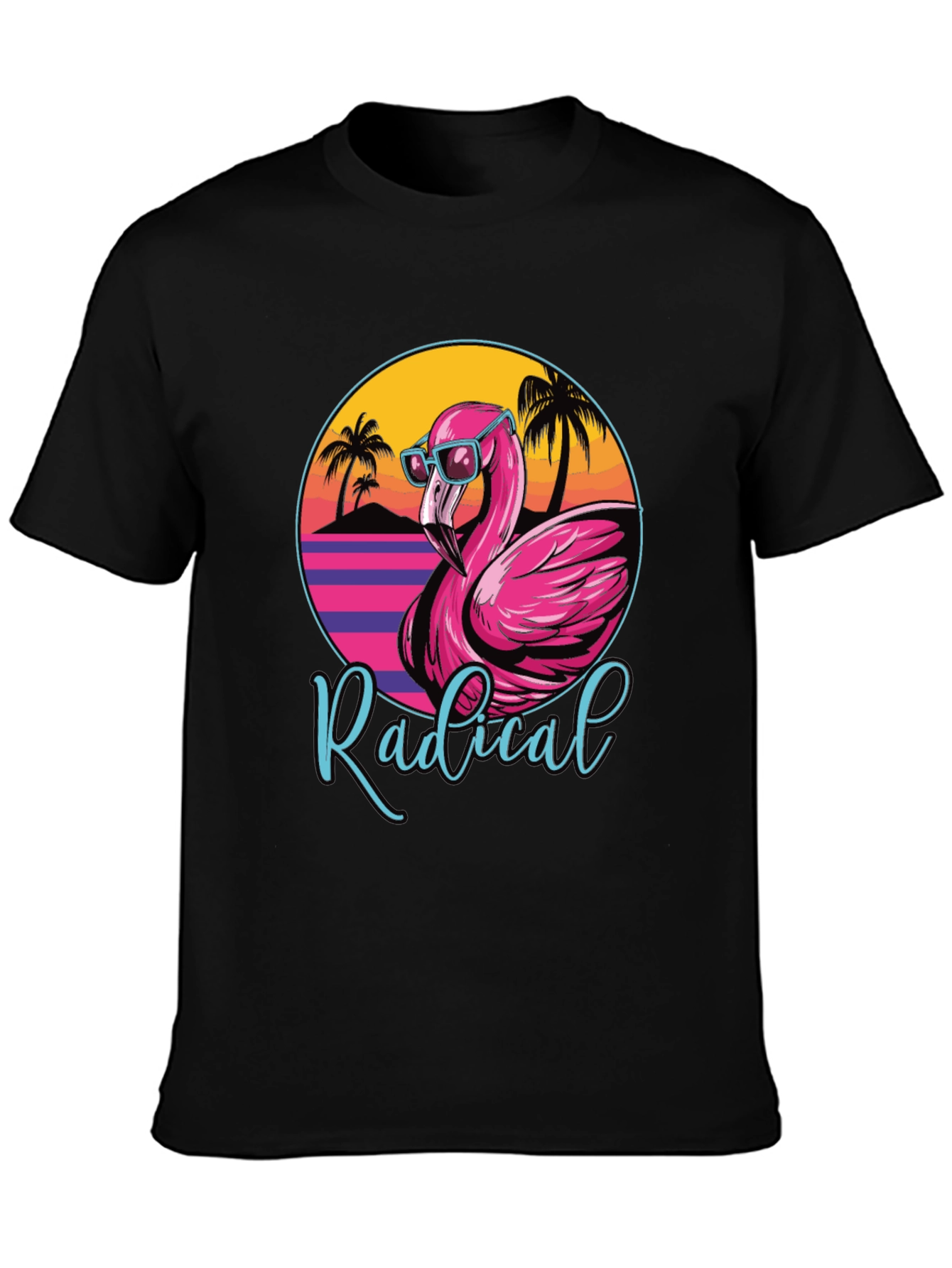 Radical Flamingo Graphic Tee - Retro Summer Vibes