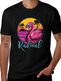 Radical Flamingo Graphic Tee - Retro Summer Vibes