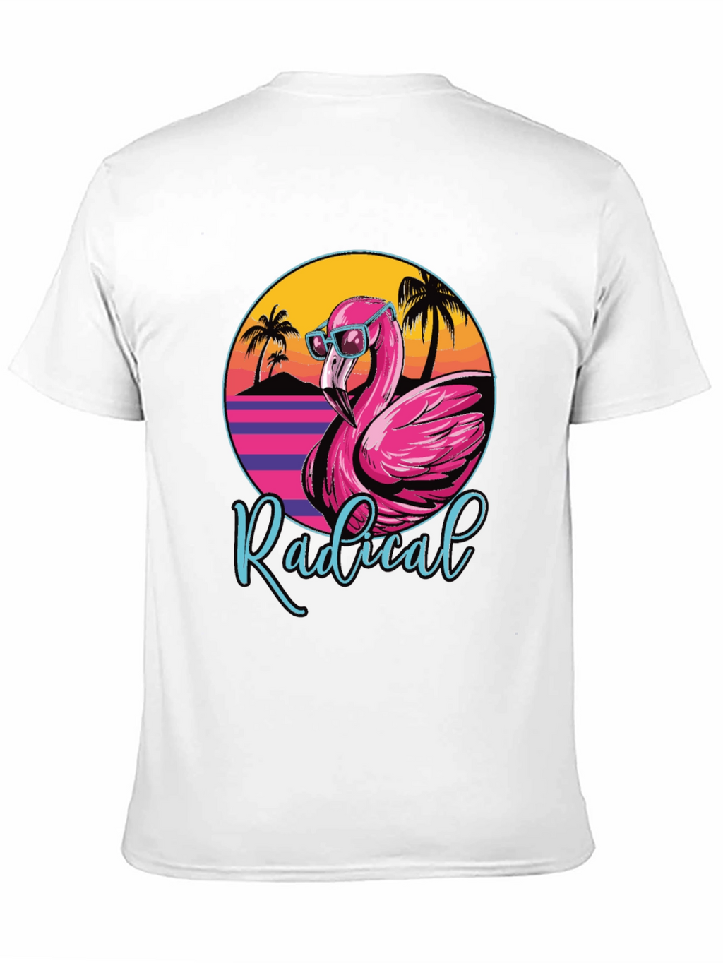 Radical Flamingo Graphic Tee - Retro Summer Vibes