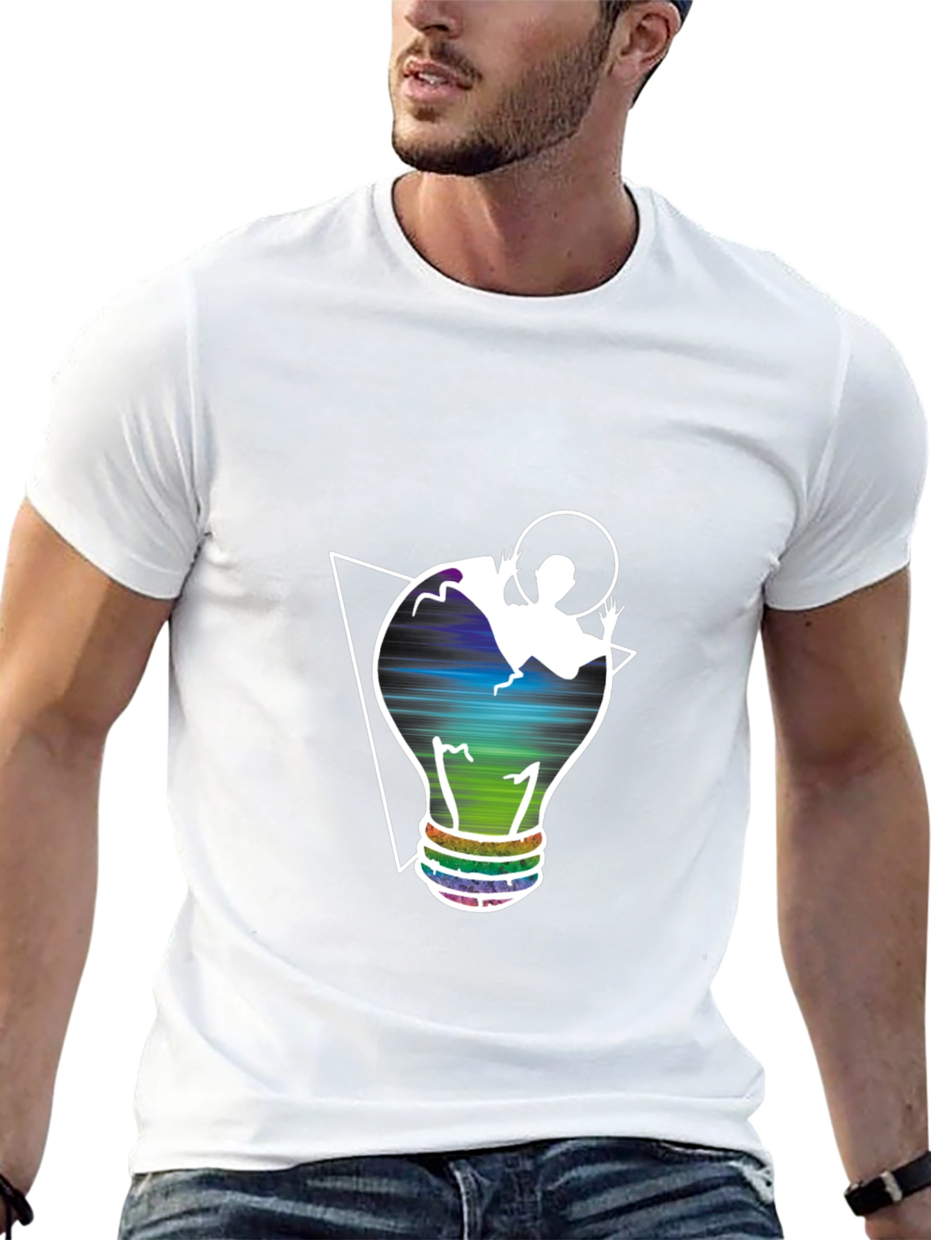 Unique Graphic Tee - Lightbulb Design