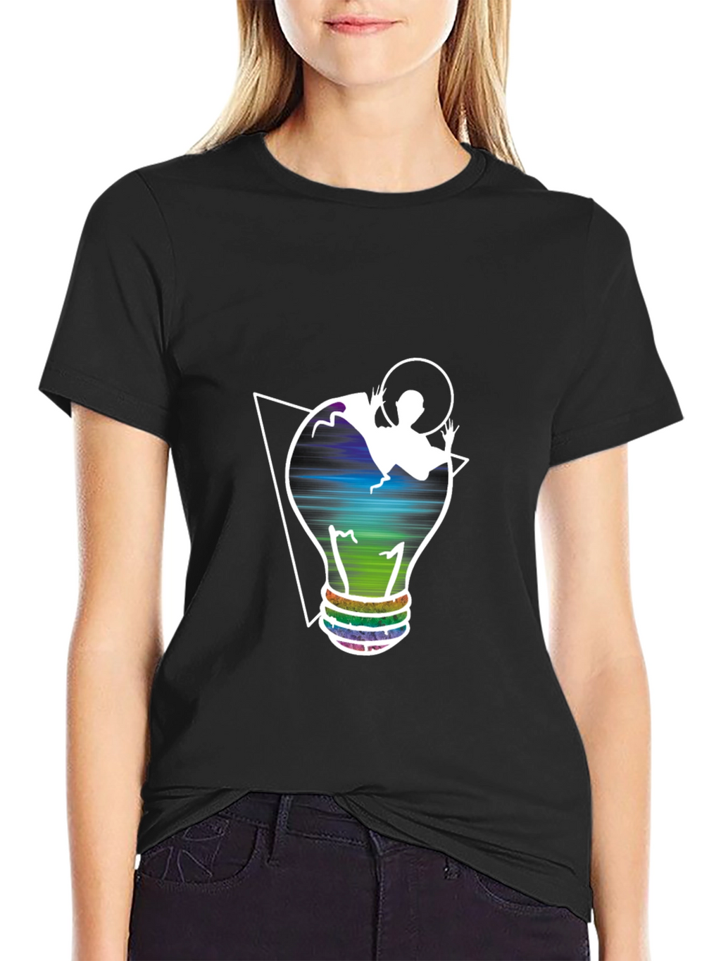 Unique Graphic Tee - Lightbulb Design