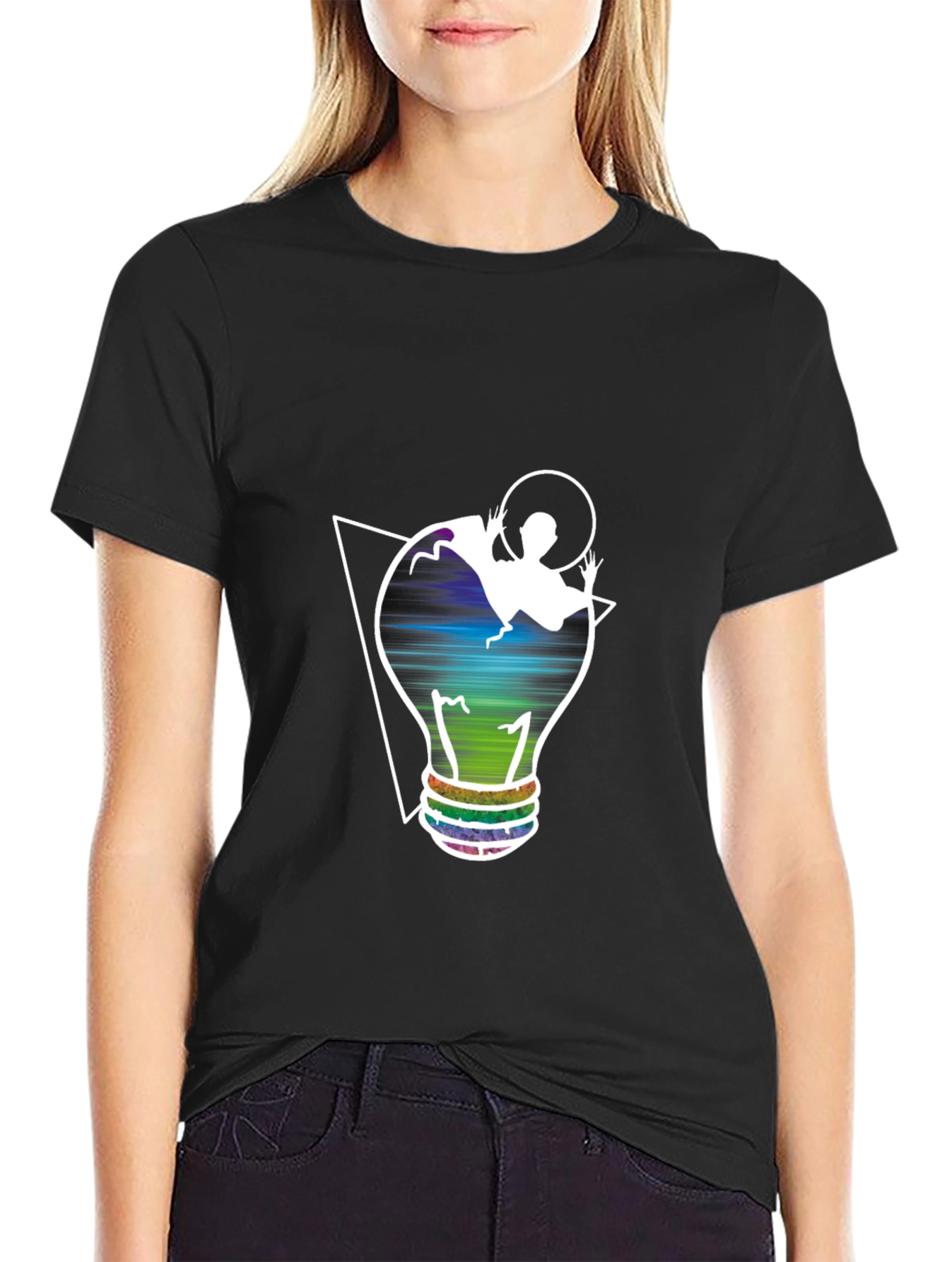 Unique Graphic Tee - Lightbulb Design