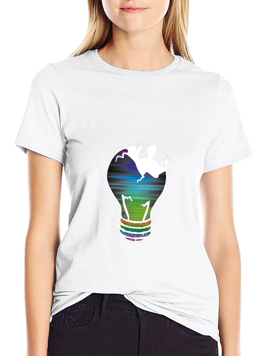 Unique Graphic Tee - Lightbulb Design