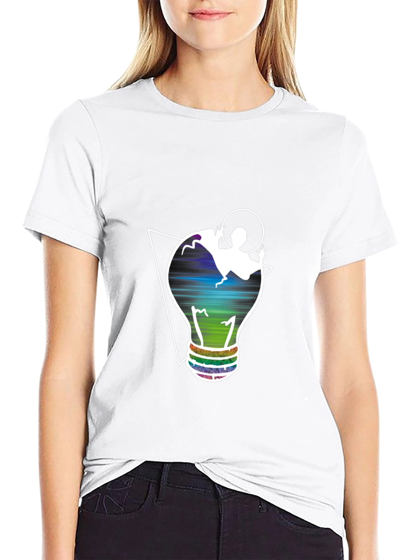 Unique Graphic Tee - Lightbulb Design