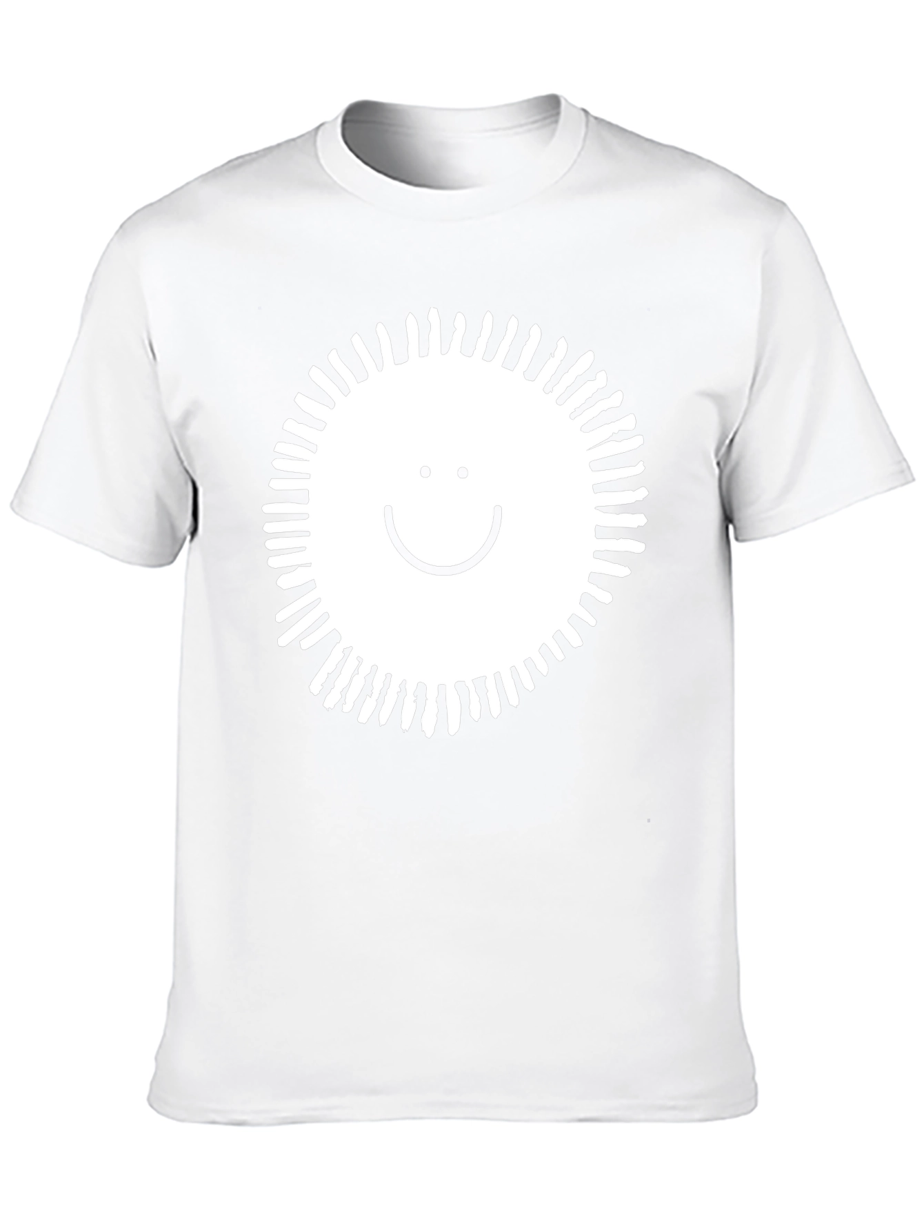 Smile Sunburst Graphic Black T-Shirt