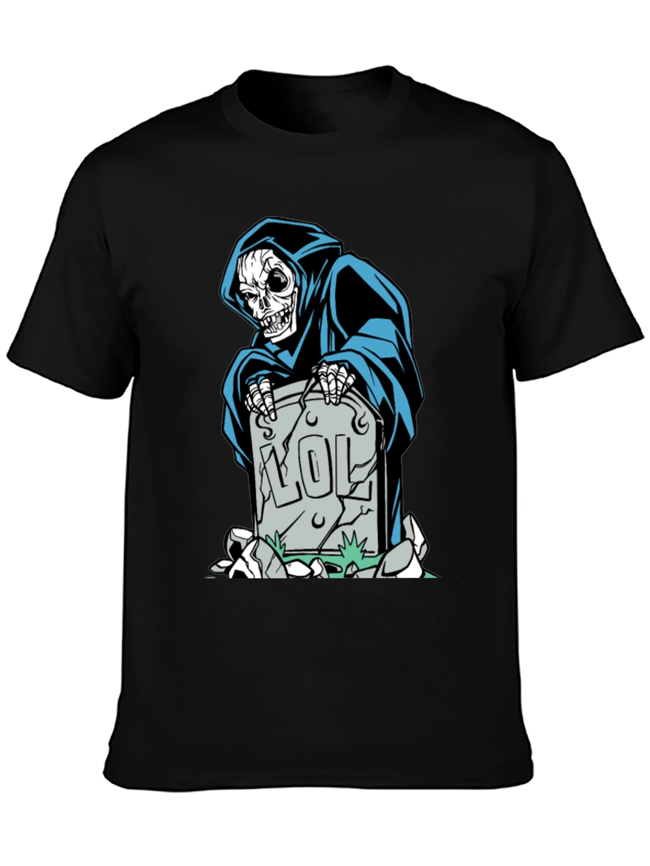 Grim Reaper LOL Tombstone Graphic Tee