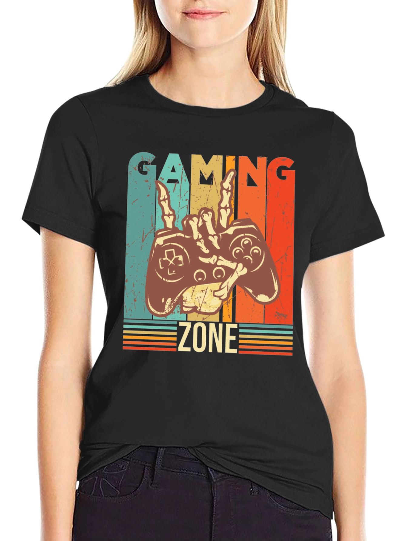 Gaming Zone Graphic Tee - Retro Gamer Style