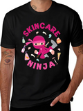 Skincare Ninja Graphic T-Shirt - Black Cotton Tee