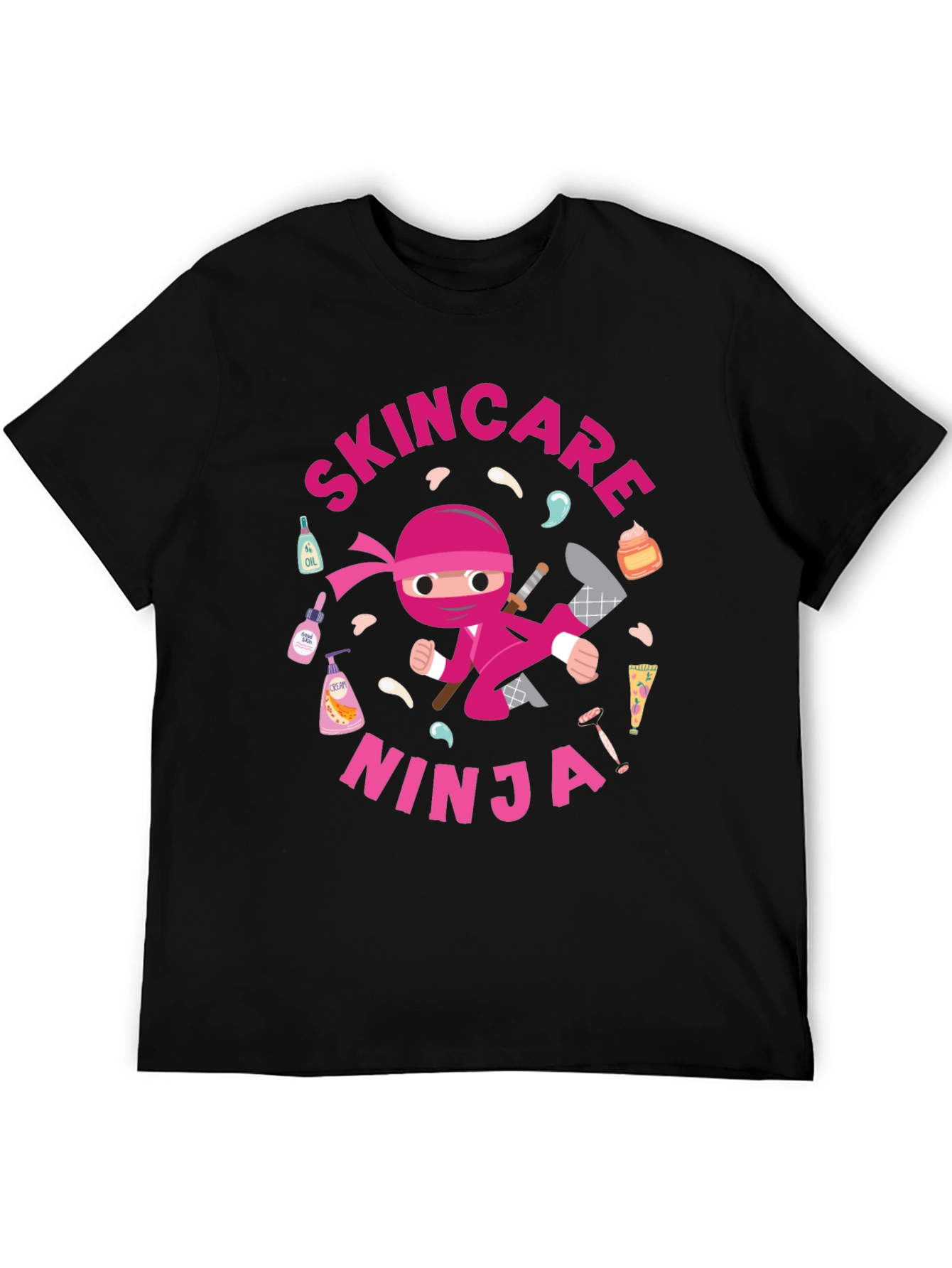Skincare Ninja Graphic T-Shirt - Black Cotton Tee