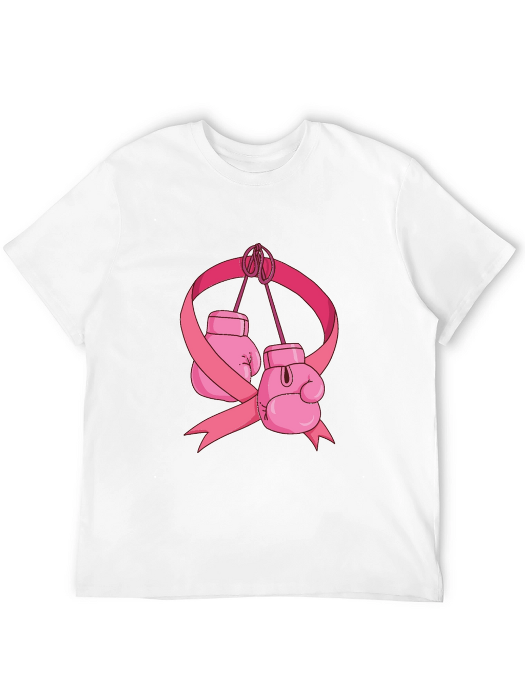 Boxing Gloves Breast Cancer Awareness T-Shirt