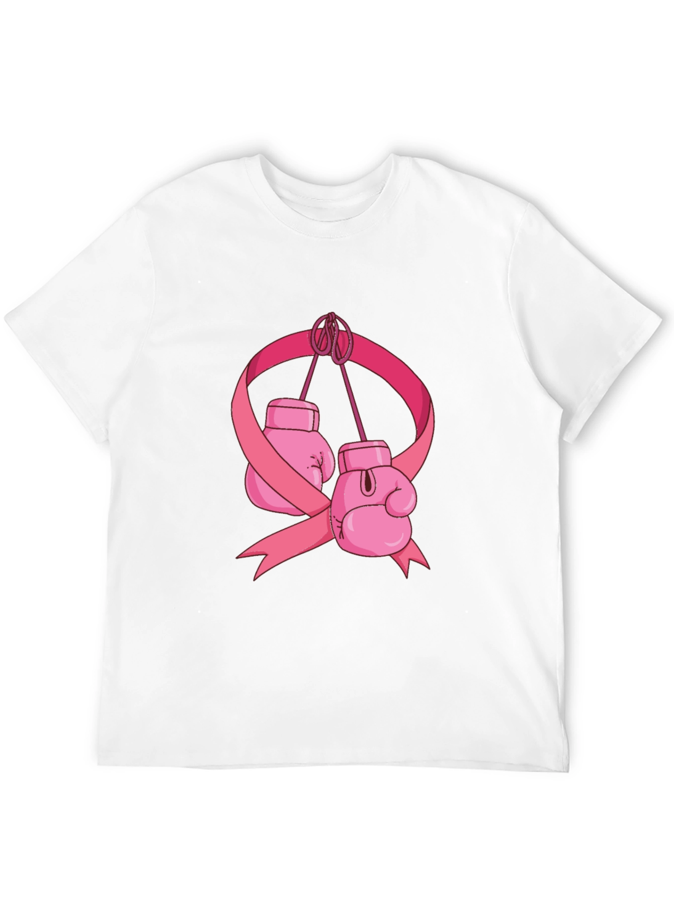 Boxing Gloves Breast Cancer Awareness T-Shirt
