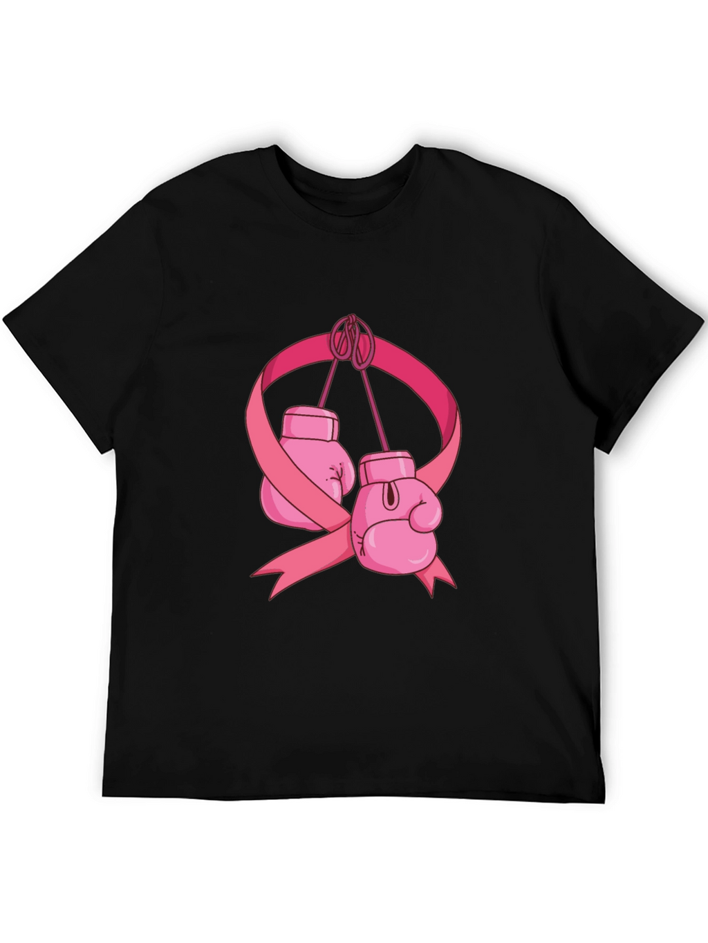 Boxing Gloves Breast Cancer Awareness T-Shirt