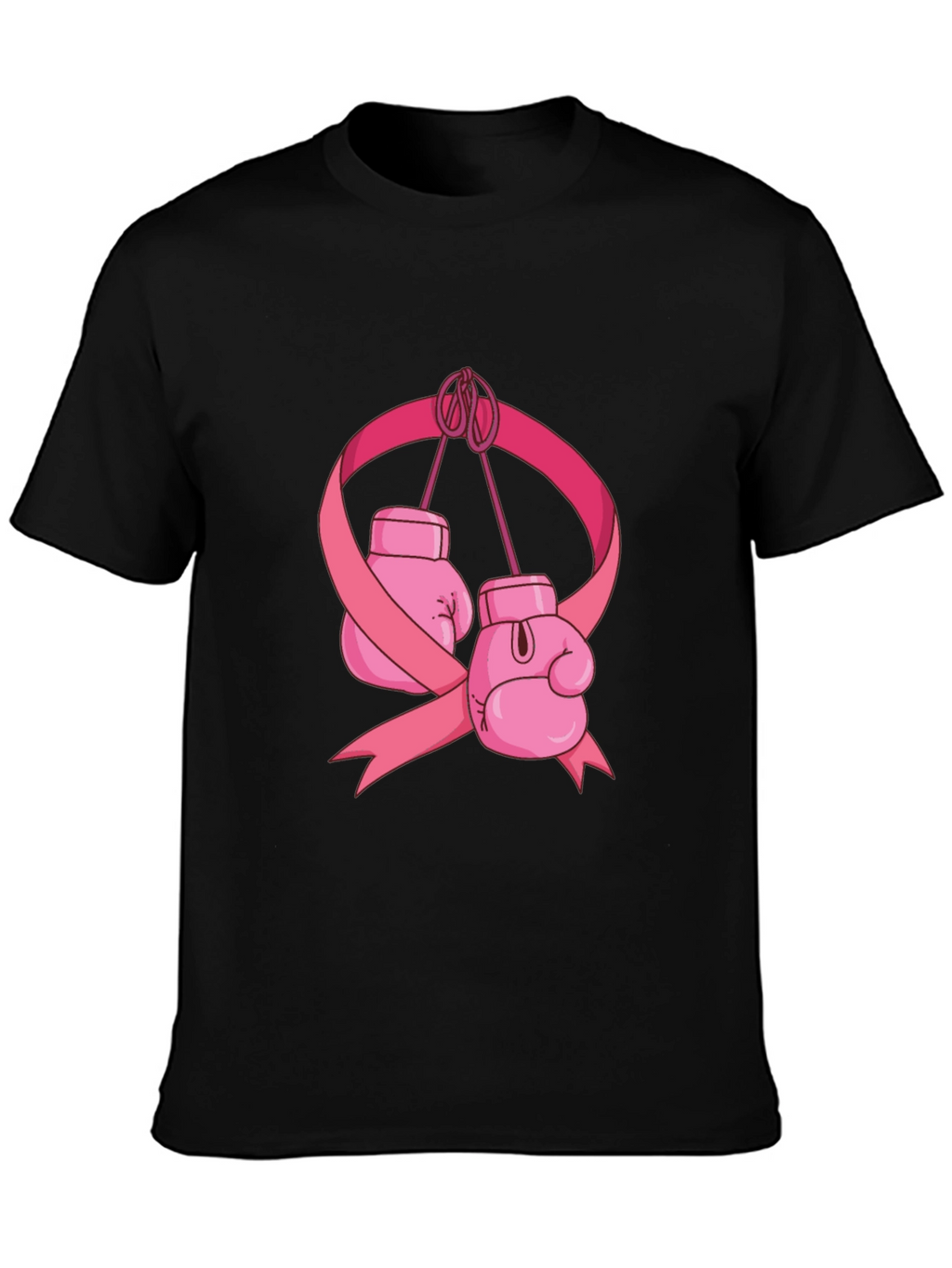 Boxing Gloves Breast Cancer Awareness T-Shirt