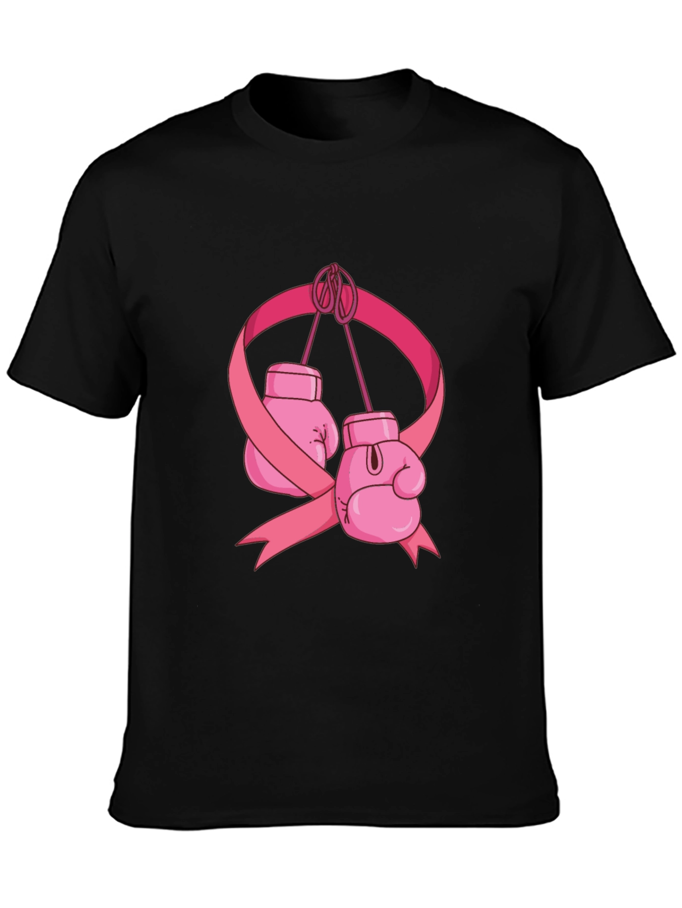 Boxing Gloves Breast Cancer Awareness T-Shirt
