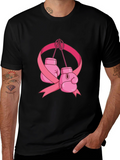 Boxing Gloves Breast Cancer Awareness T-Shirt