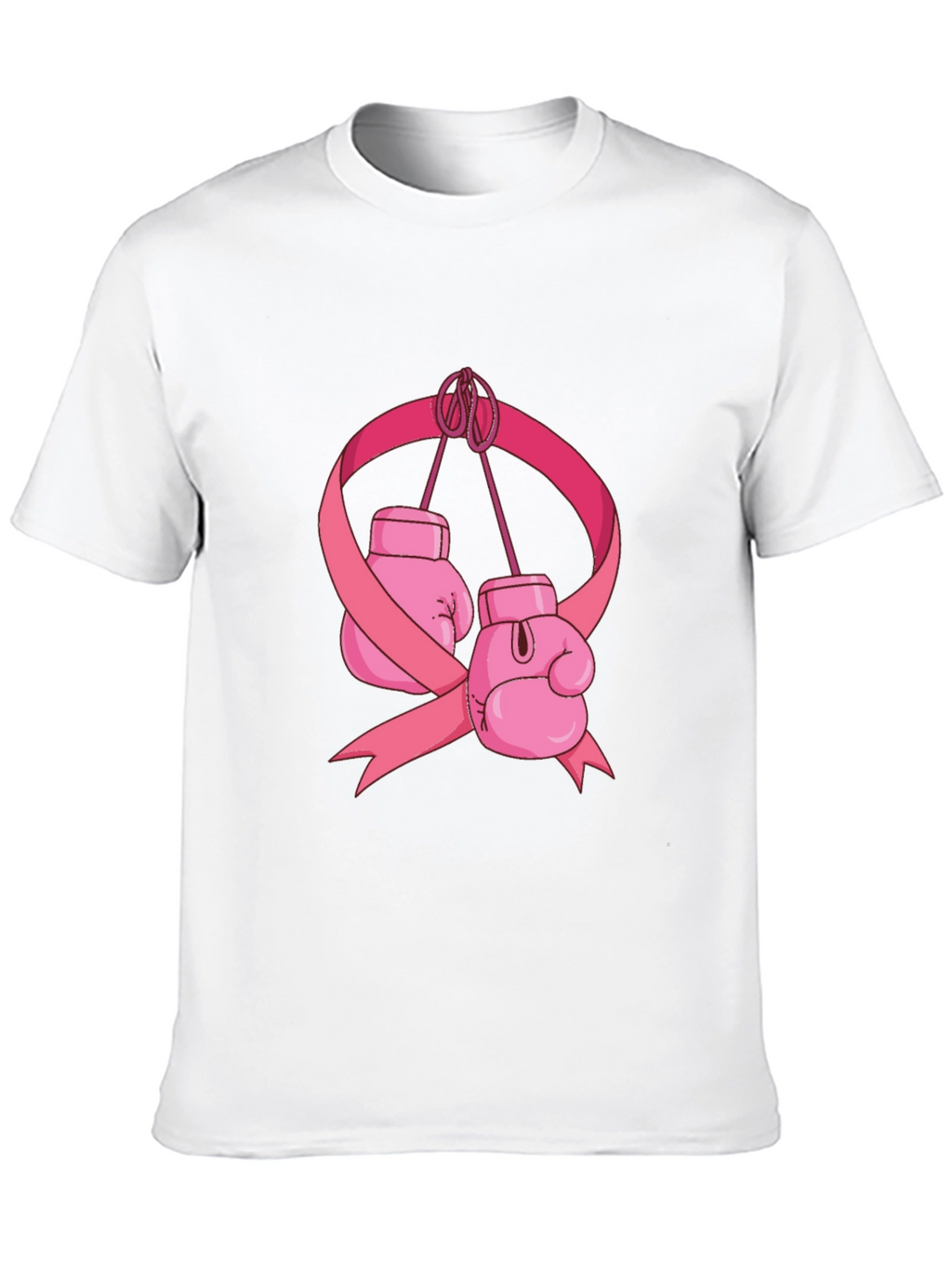 Boxing Gloves Breast Cancer Awareness T-Shirt