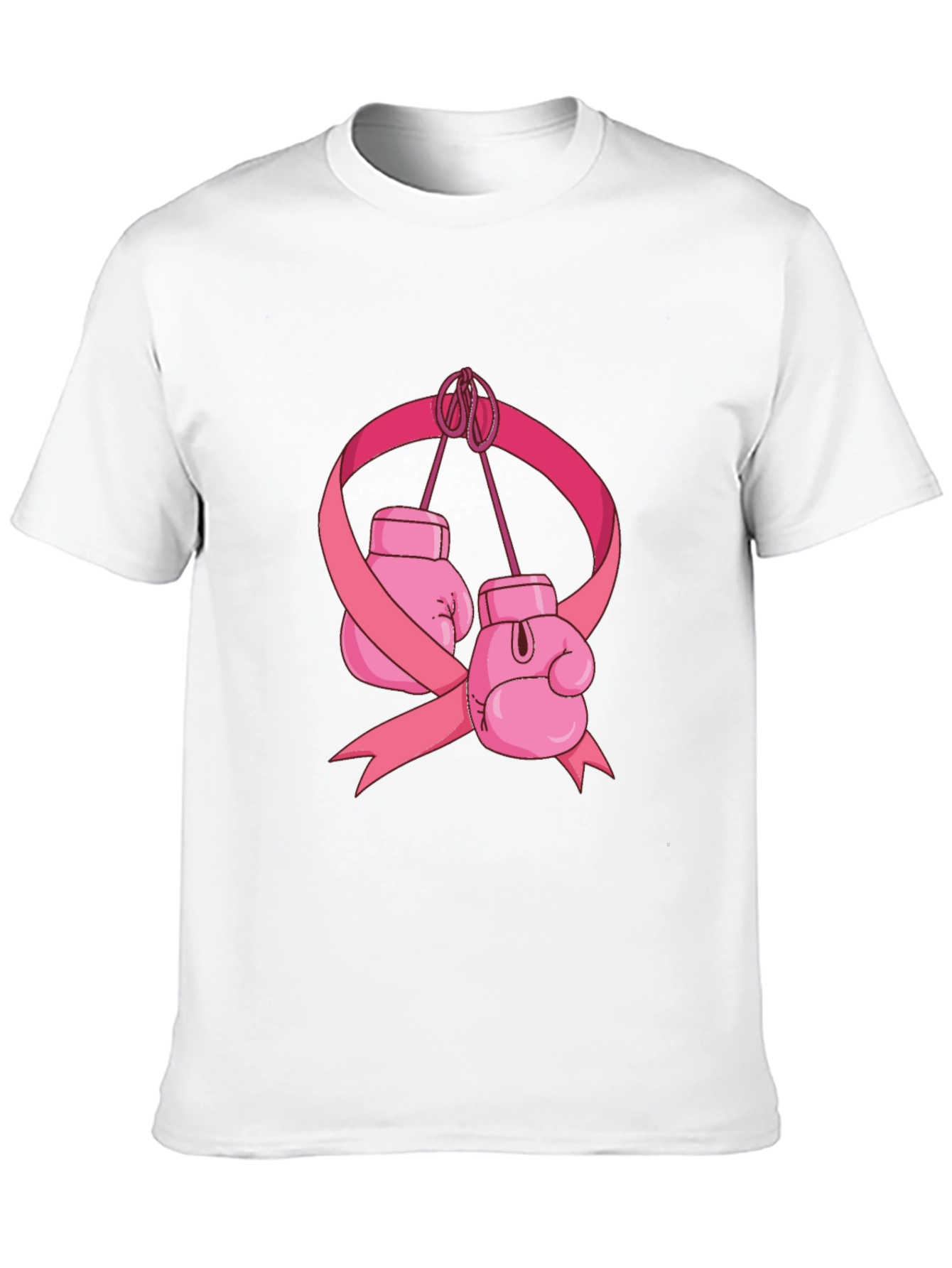 Boxing Gloves Breast Cancer Awareness T-Shirt