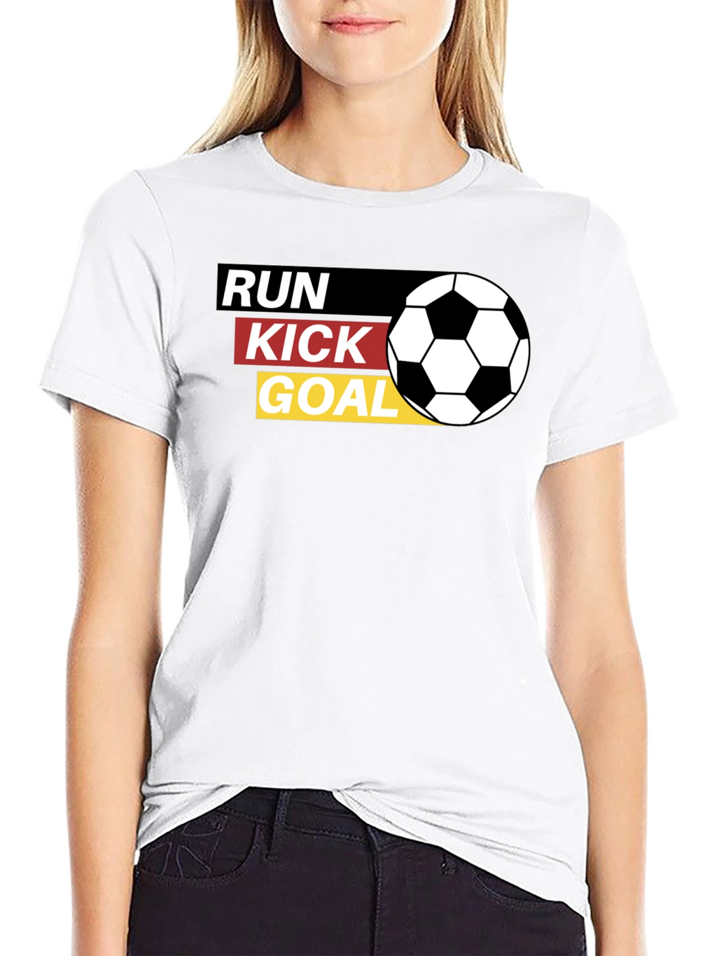Run Kick Goal Soccer T-Shirt