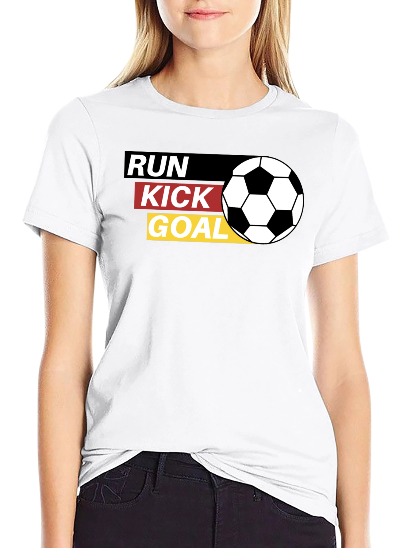 Run Kick Goal Soccer T-Shirt
