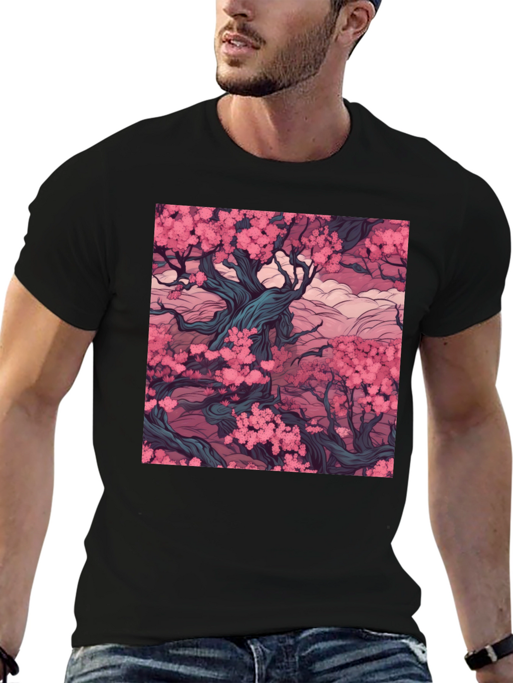 Blossom Tree Black T-Shirt
