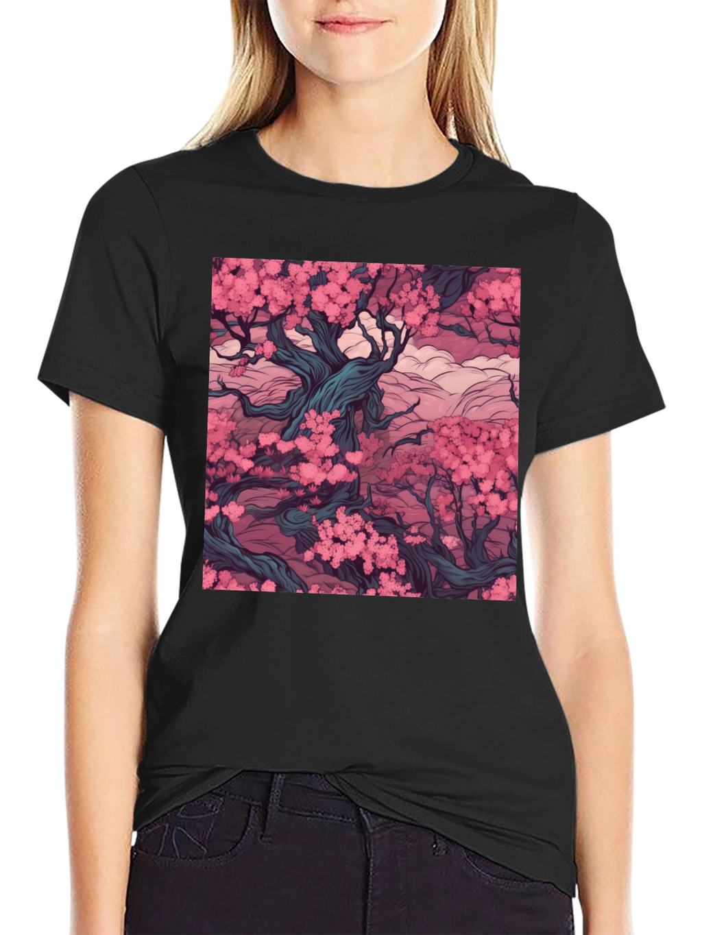 Blossom Tree Black T-Shirt
