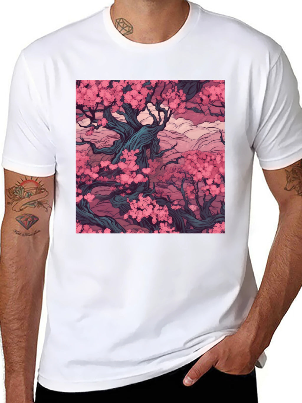 Blossom Tree Black T-Shirt