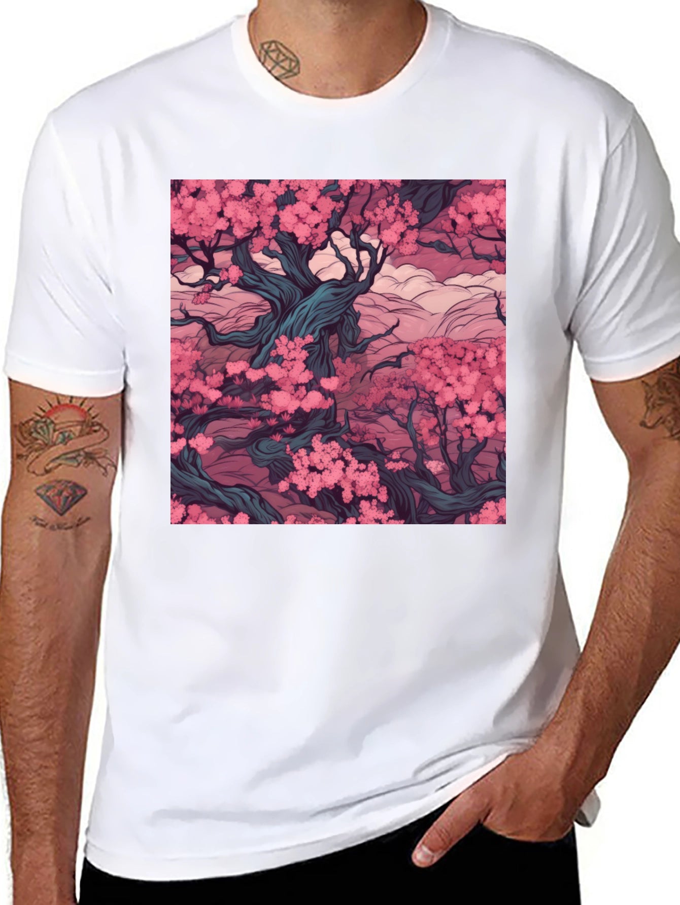 Blossom Tree Black T-Shirt