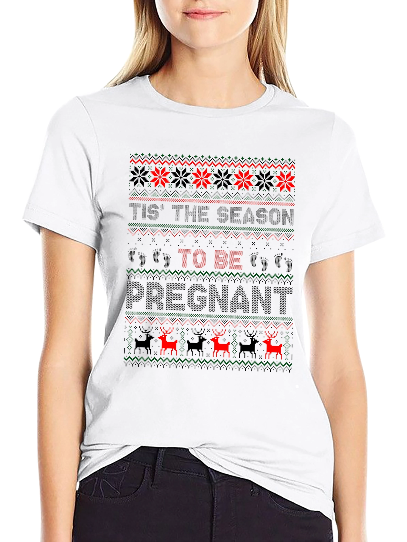 Ugly Christmas Pregnancy T-Shirt