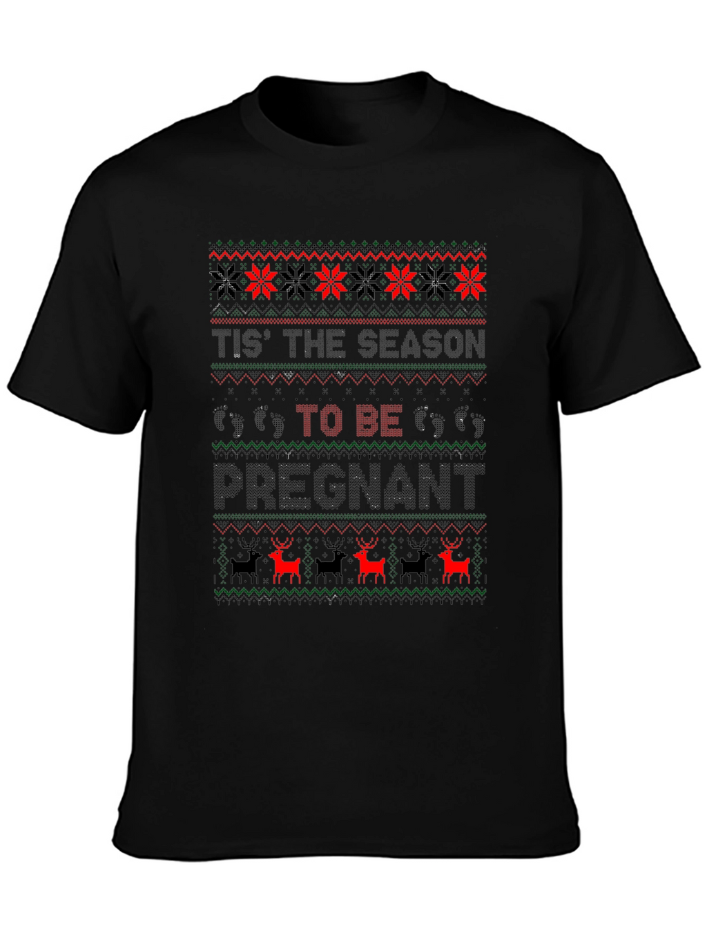 Ugly Christmas Pregnancy T-Shirt