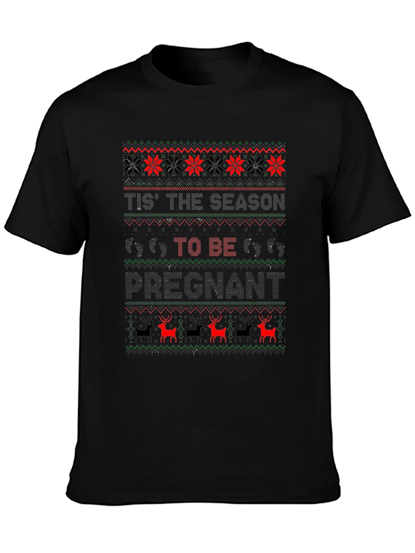 Ugly Christmas Pregnancy T-Shirt