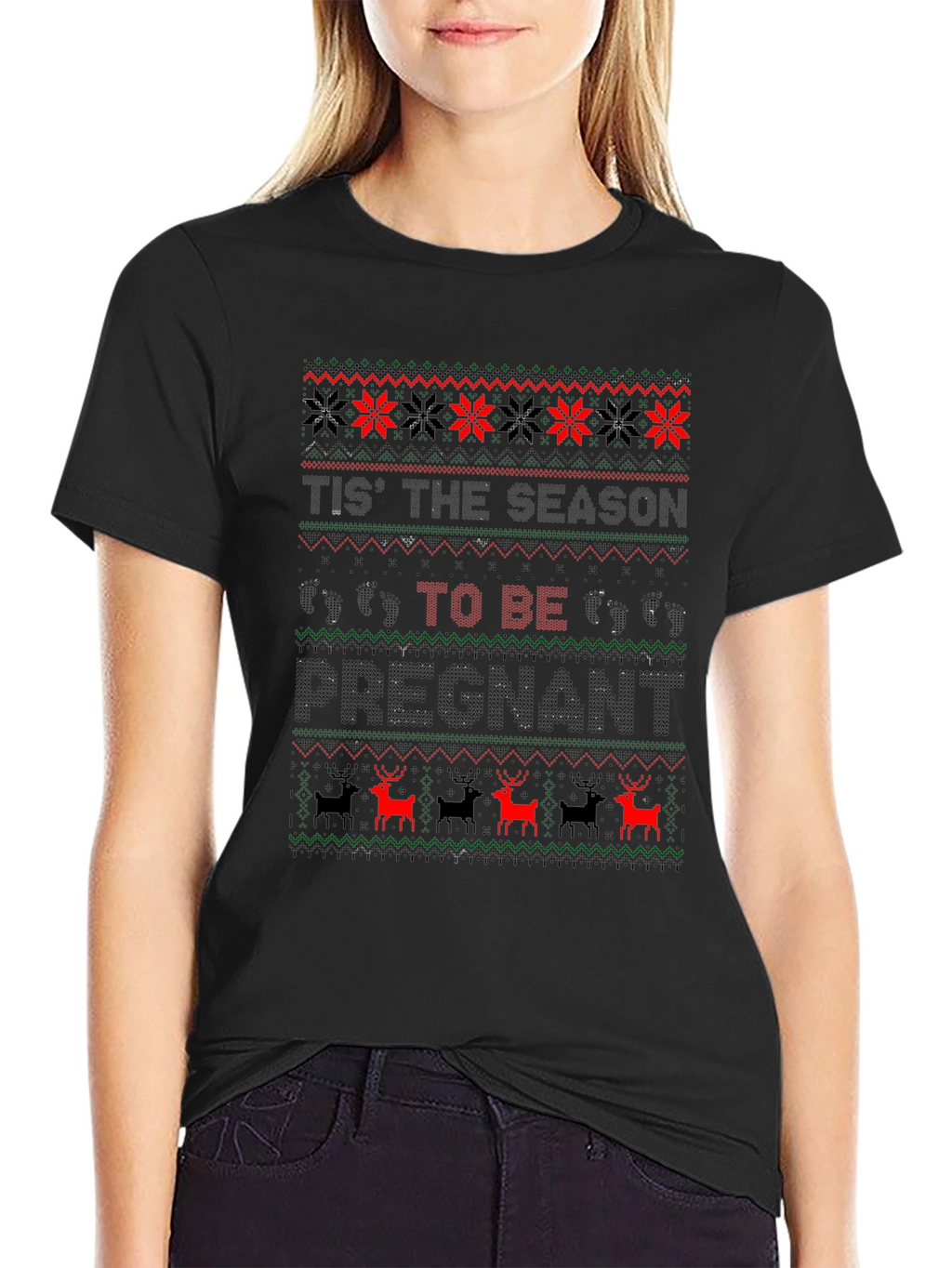 Ugly Christmas Pregnancy T-Shirt