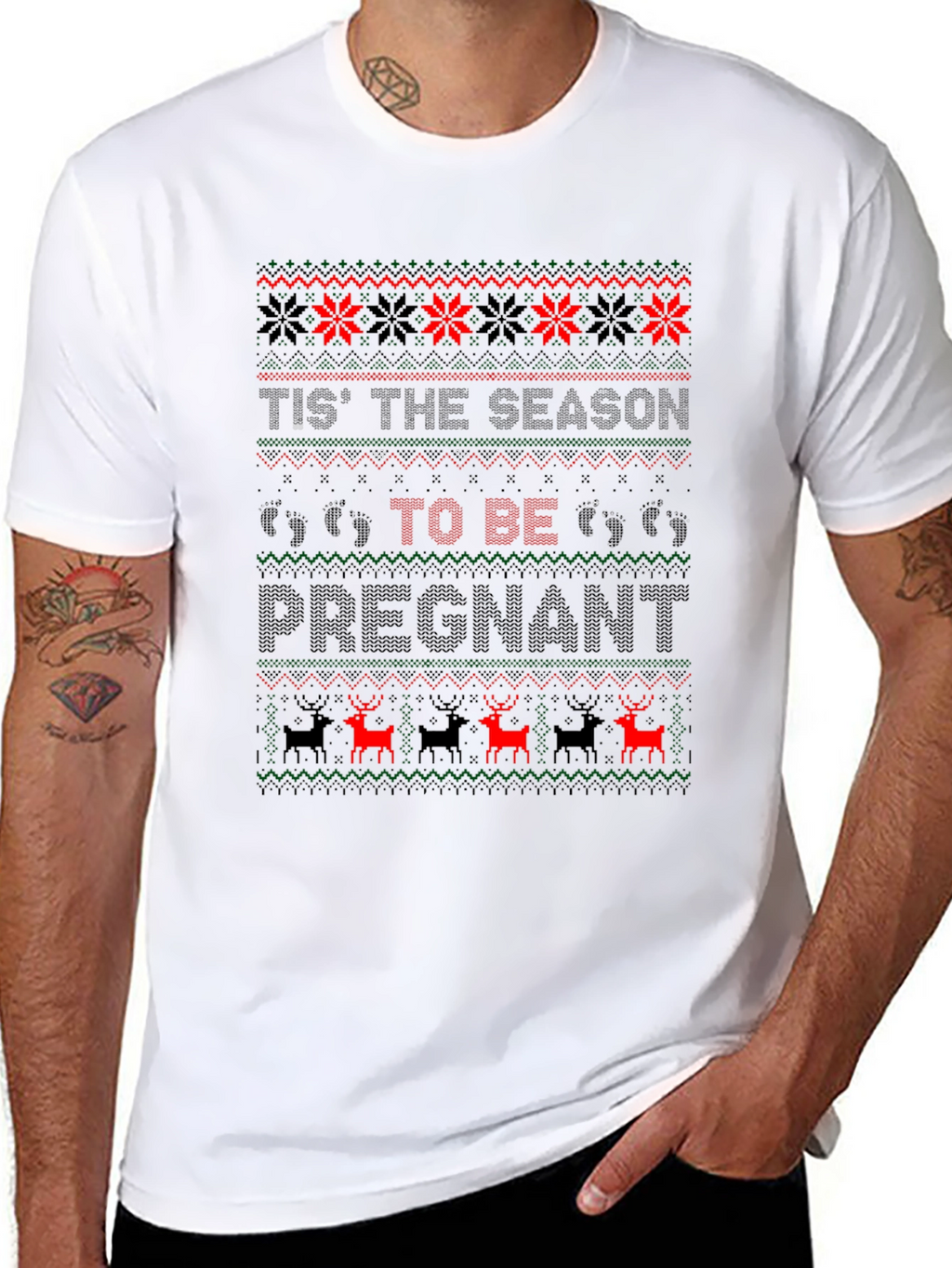 Ugly Christmas Pregnancy T-Shirt