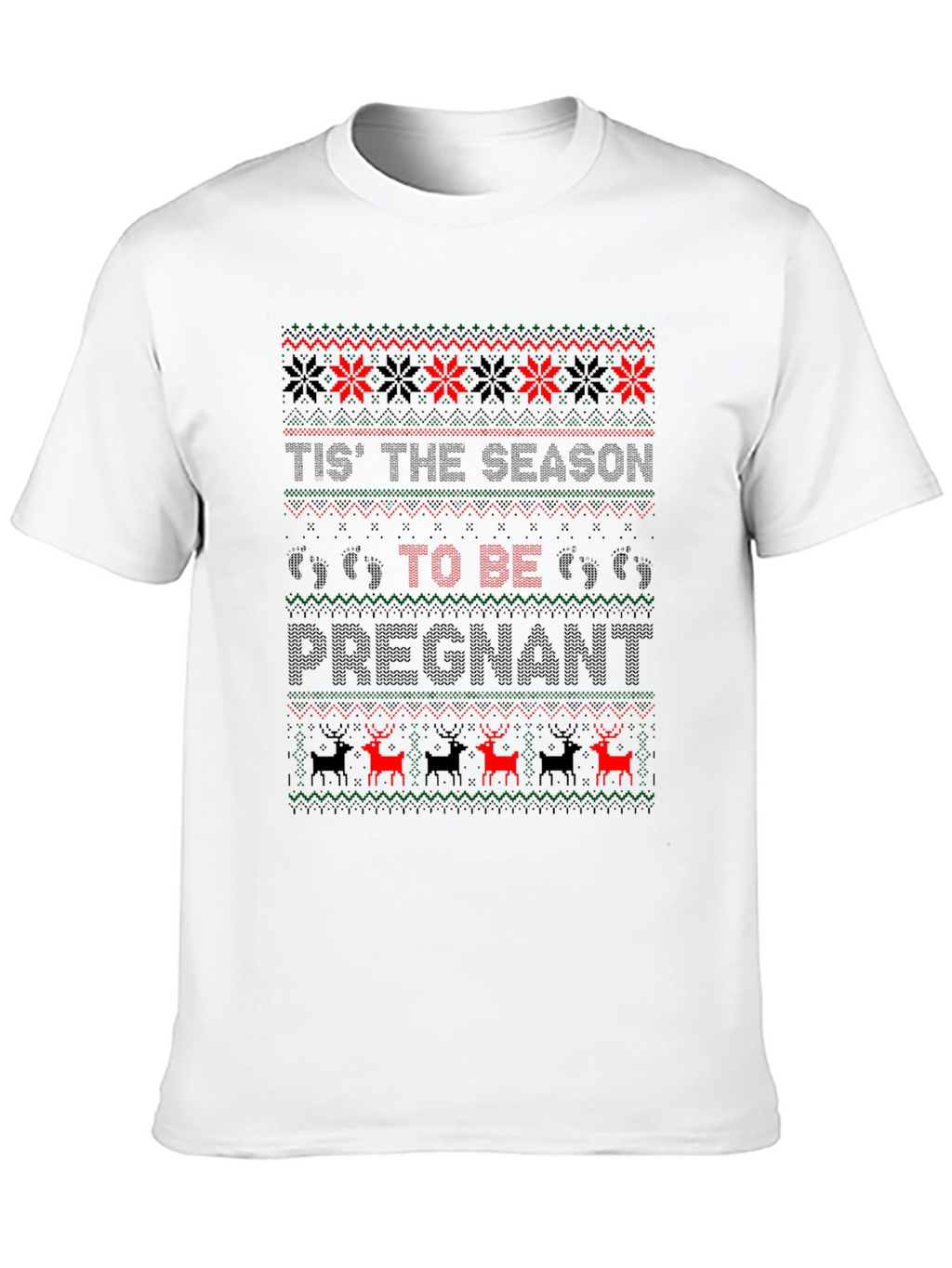 Ugly Christmas Pregnancy T-Shirt