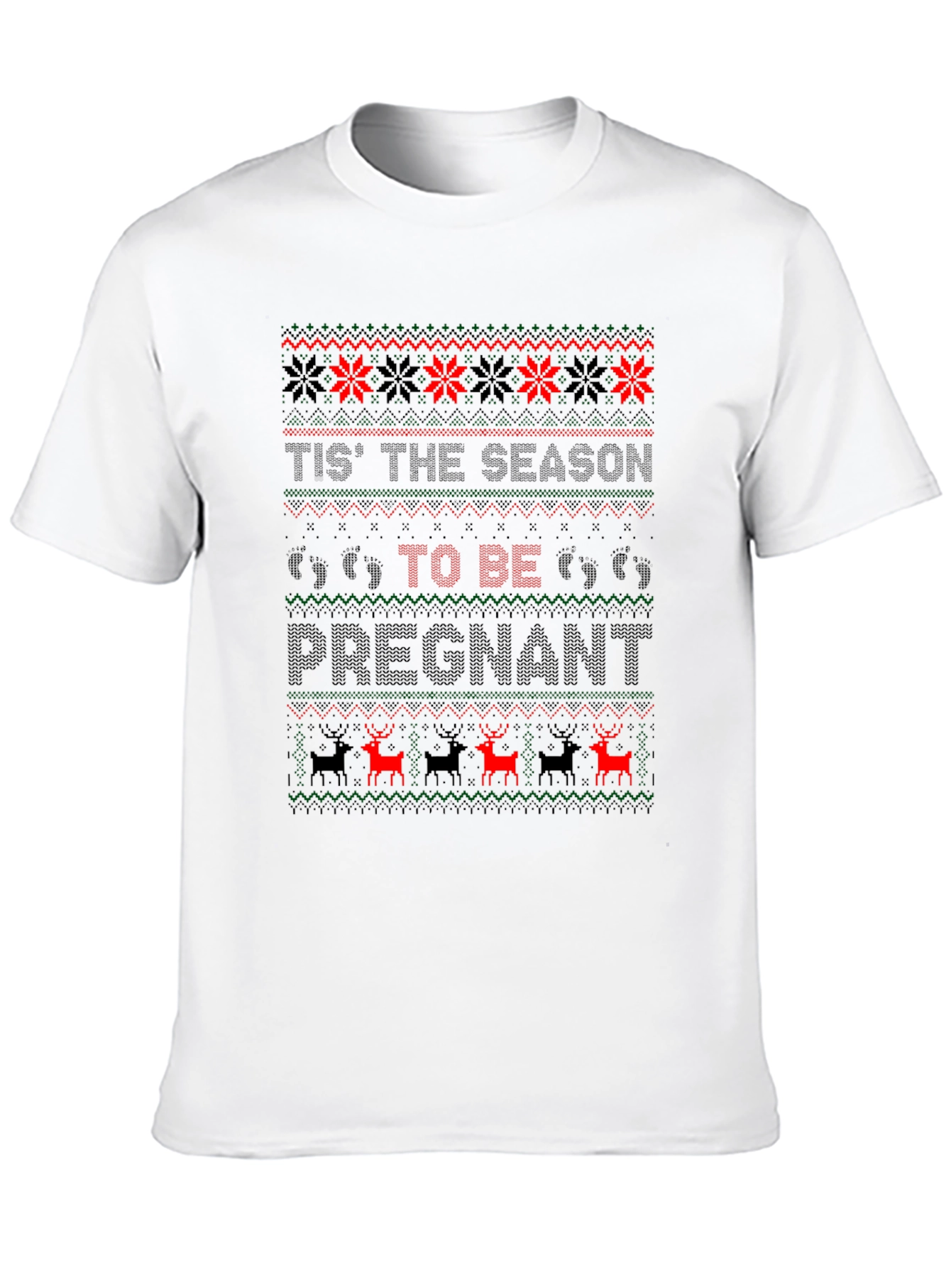 Ugly Christmas Pregnancy T-Shirt