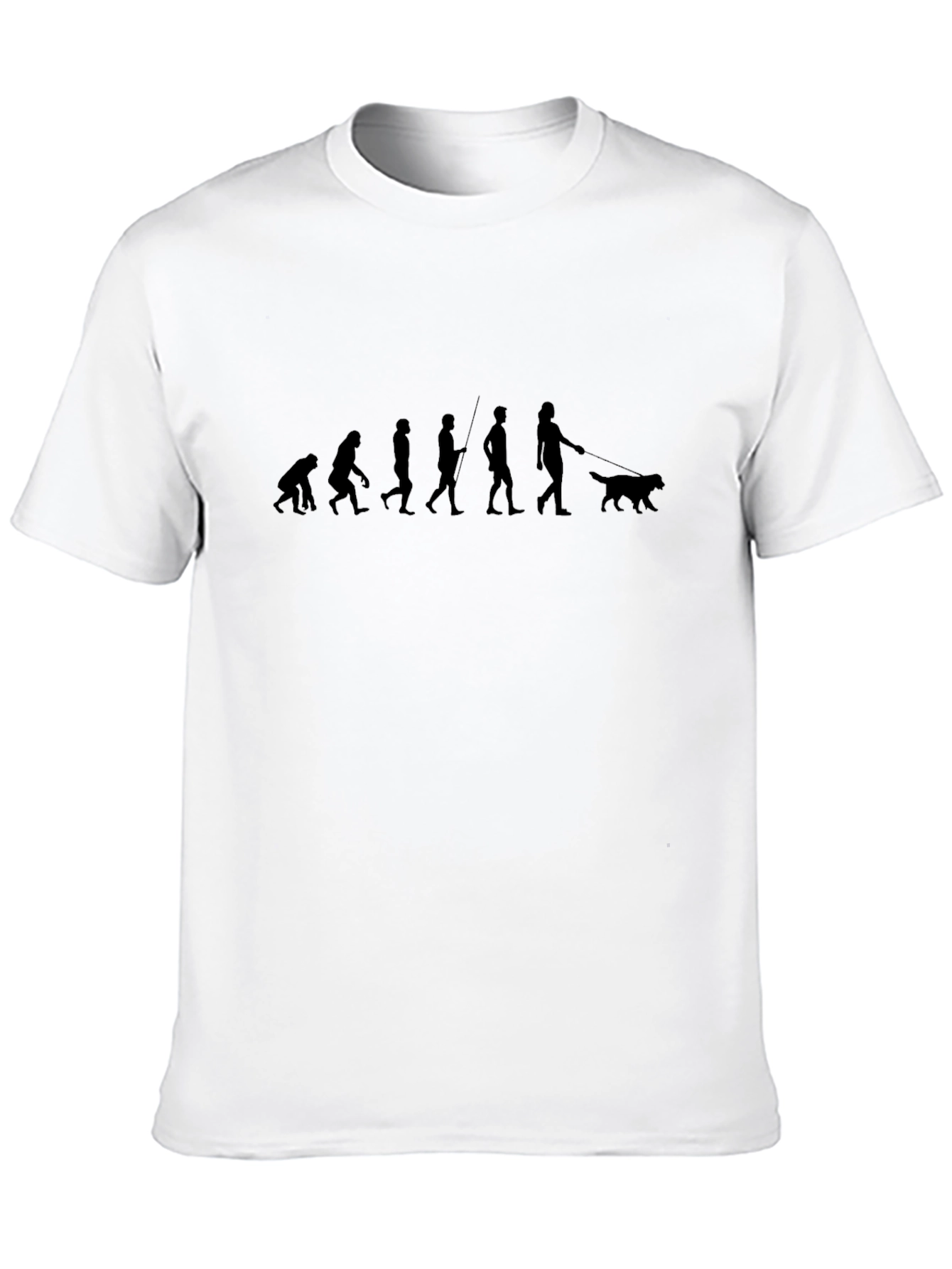 Dog Walking Evolution T-Shirt – Funny Dog Lover Science Tee