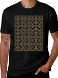 Geometric Pattern Black T-Shirt