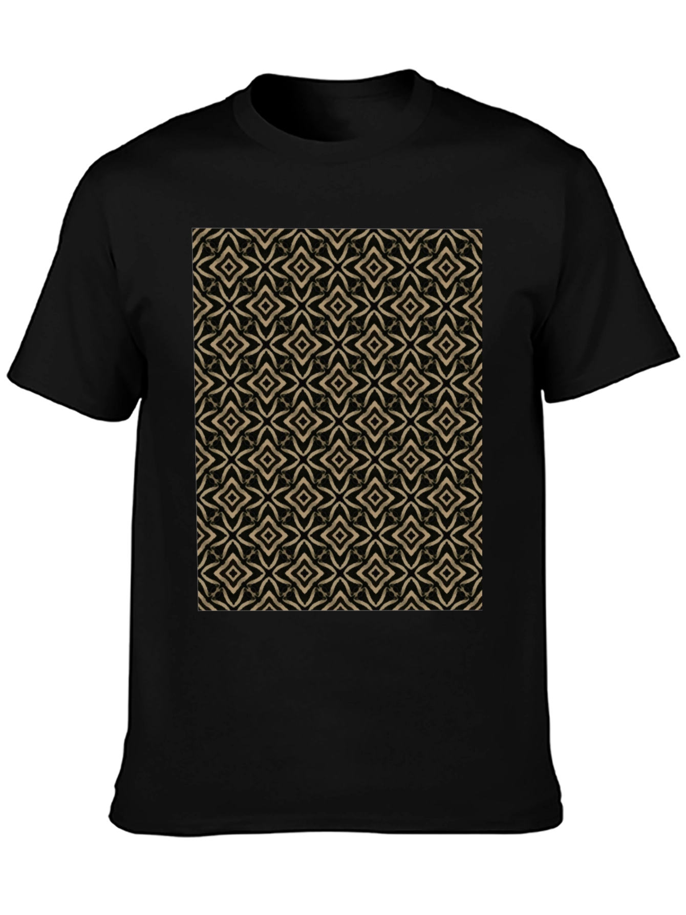 Geometric Pattern Black T-Shirt