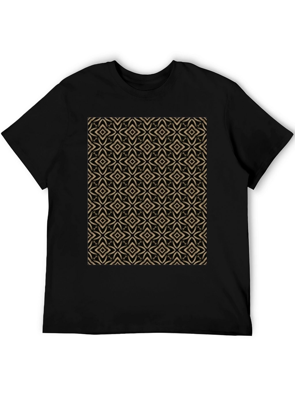 Geometric Pattern Black T-Shirt