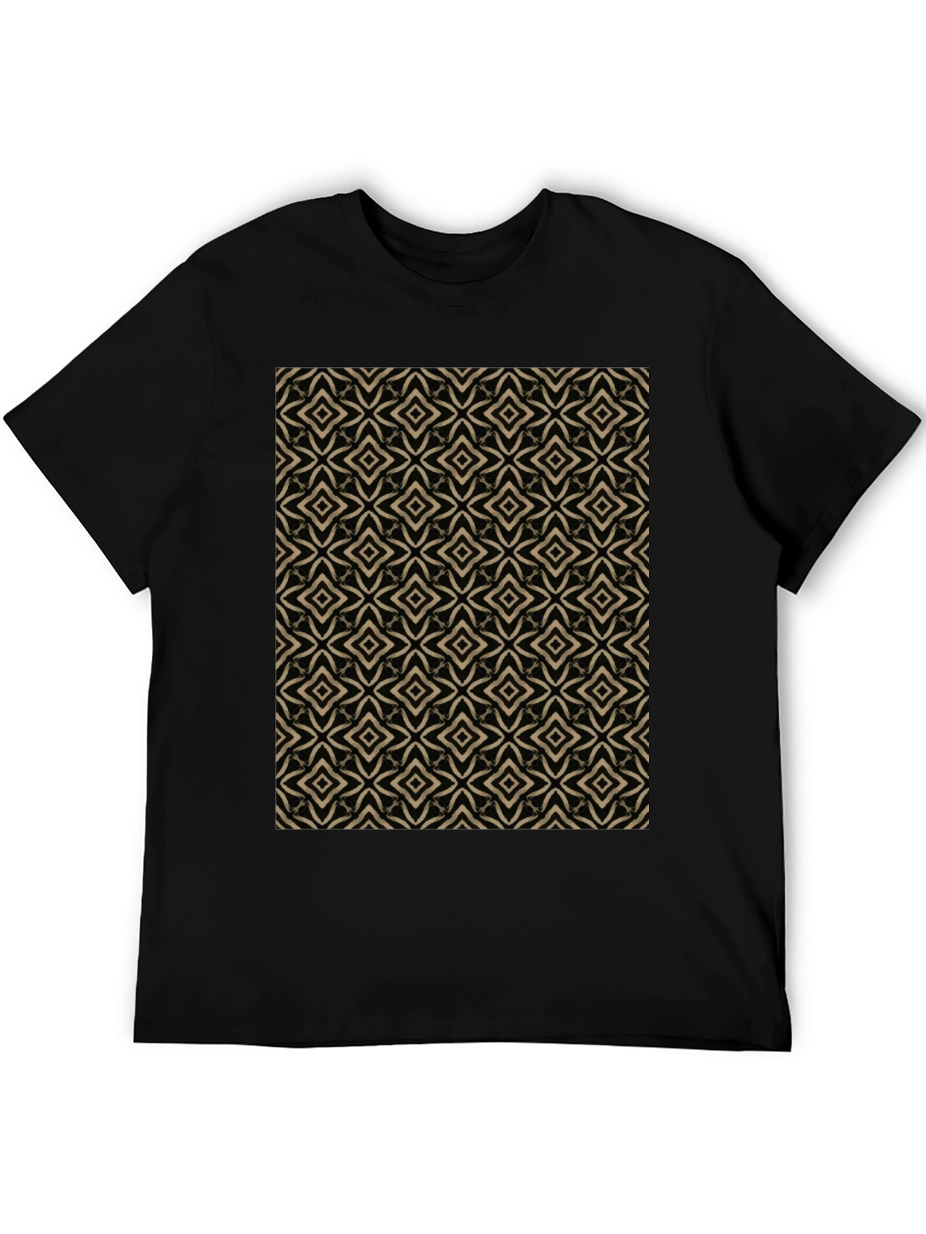 Geometric Pattern Black T-Shirt