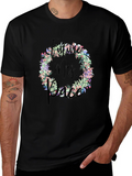 Future Mrs. Race Floral Wreath Black T-Shirt
