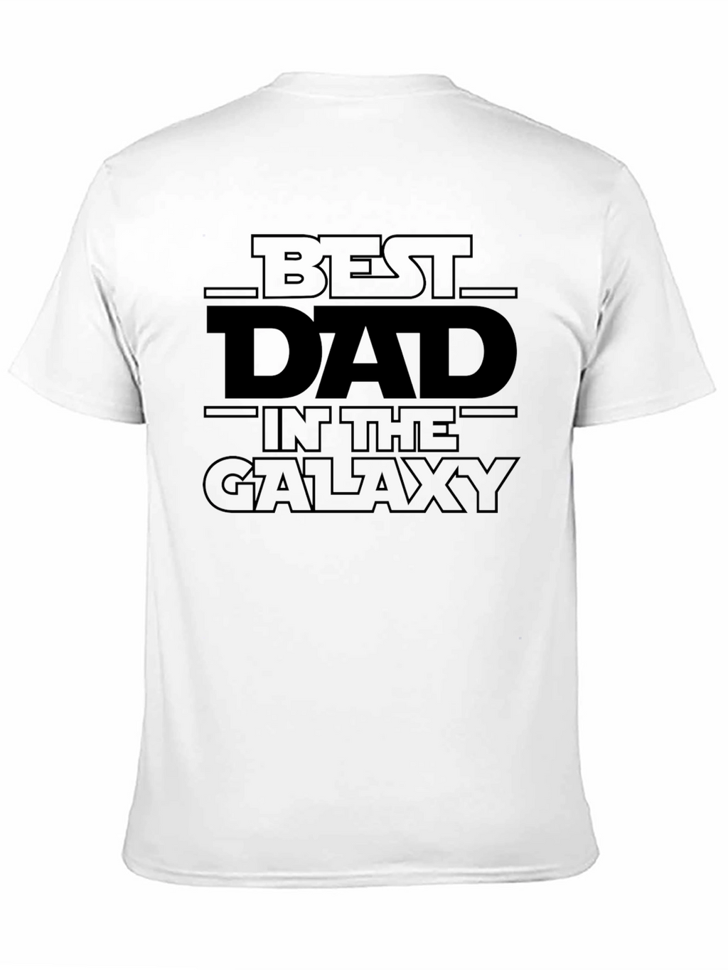 Best Dad in the Galaxy Black Graphic T-Shirt
