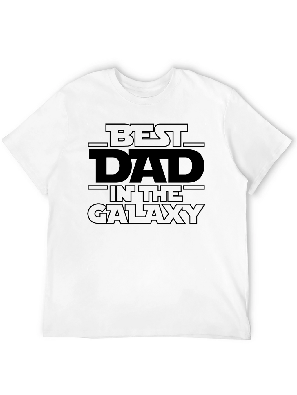 Best Dad in the Galaxy Black Graphic T-Shirt