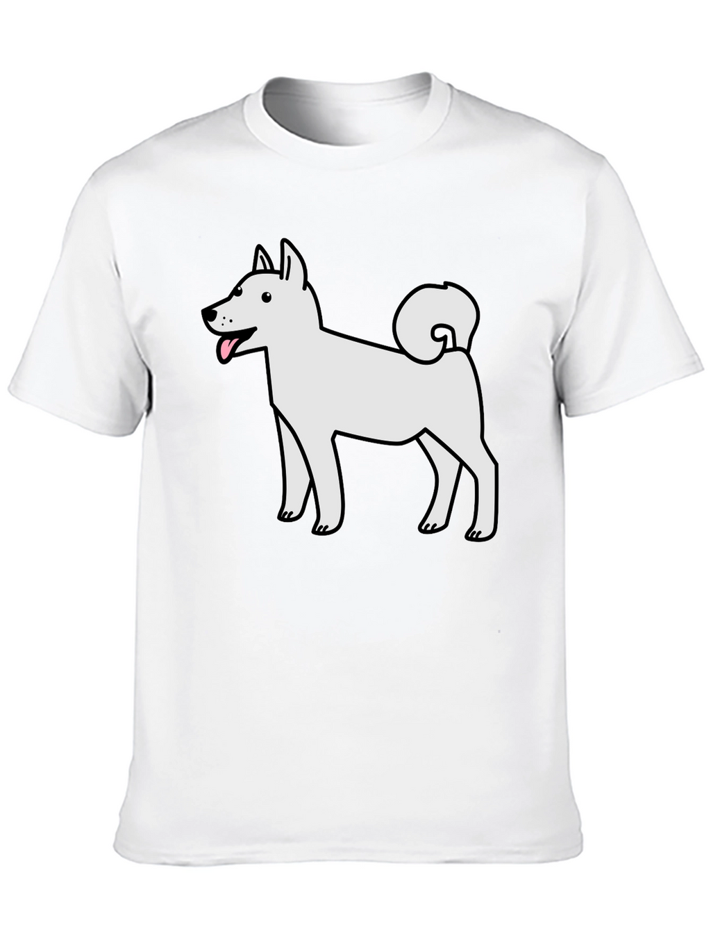 Cartoon White Dog T-Shirt – Cute Dog Lover Graphic Tee