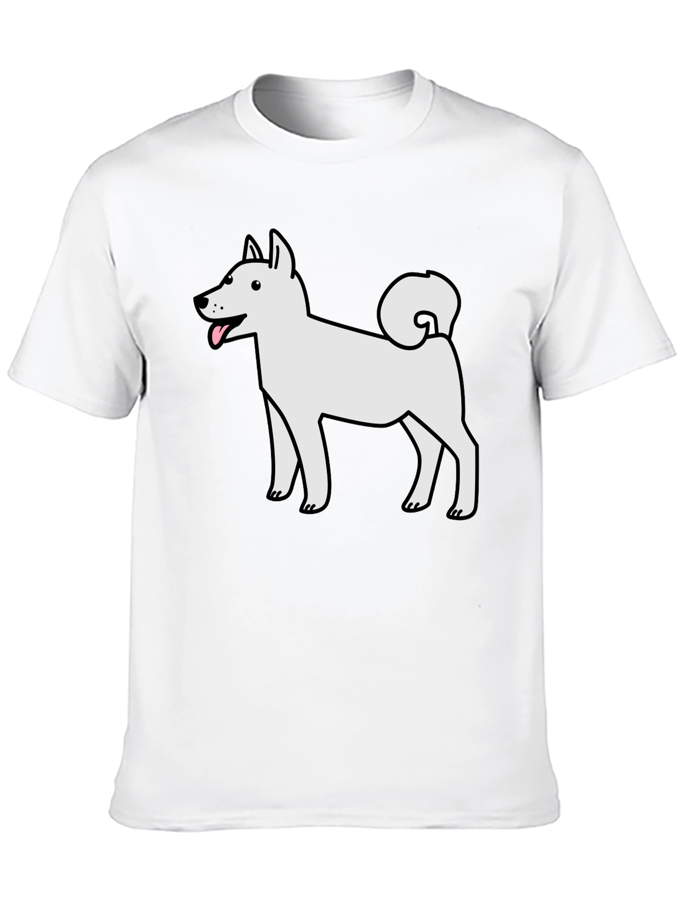 Cartoon White Dog T-Shirt – Cute Dog Lover Graphic Tee