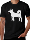 Cartoon White Dog T-Shirt – Cute Dog Lover Graphic Tee