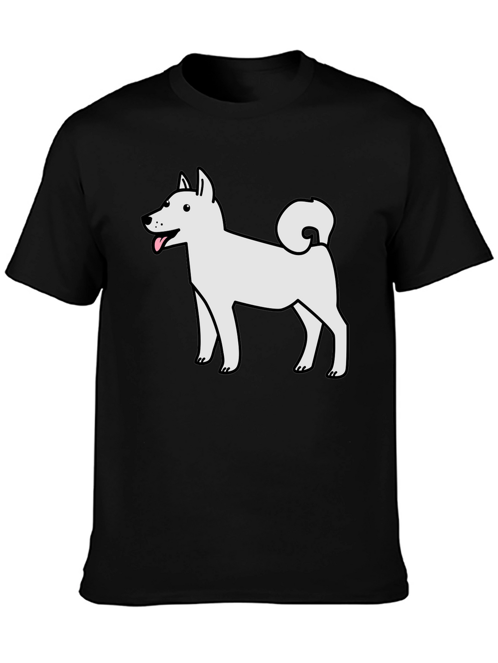 Cartoon White Dog T-Shirt – Cute Dog Lover Graphic Tee